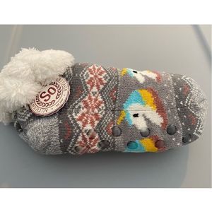 Grey Knit Unicorn Socks (NWT)